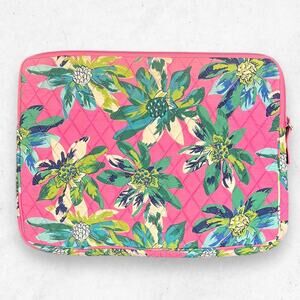 Vera Bradley 13x10 Laptop Padded‎ Case Sleeve Zip Around Tropical Paradise